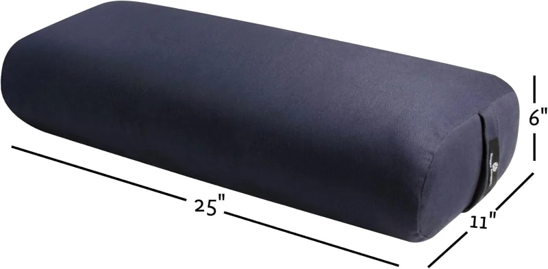 Hugger Mugger Standard Yoga Bolster — Firm Support, Handmade, Long-Lasting