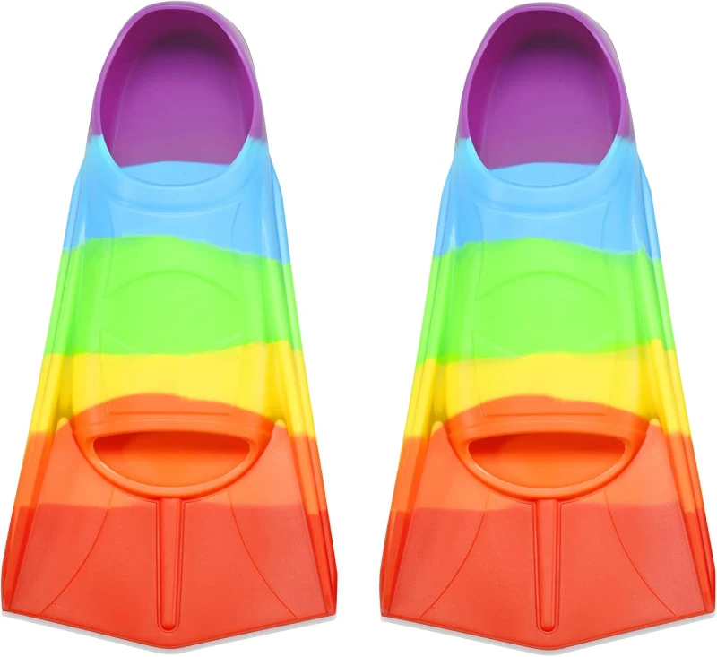 Short Youth Swim Fins by Prsca — Training Flippers for Children, Beginners, Girls & Boys