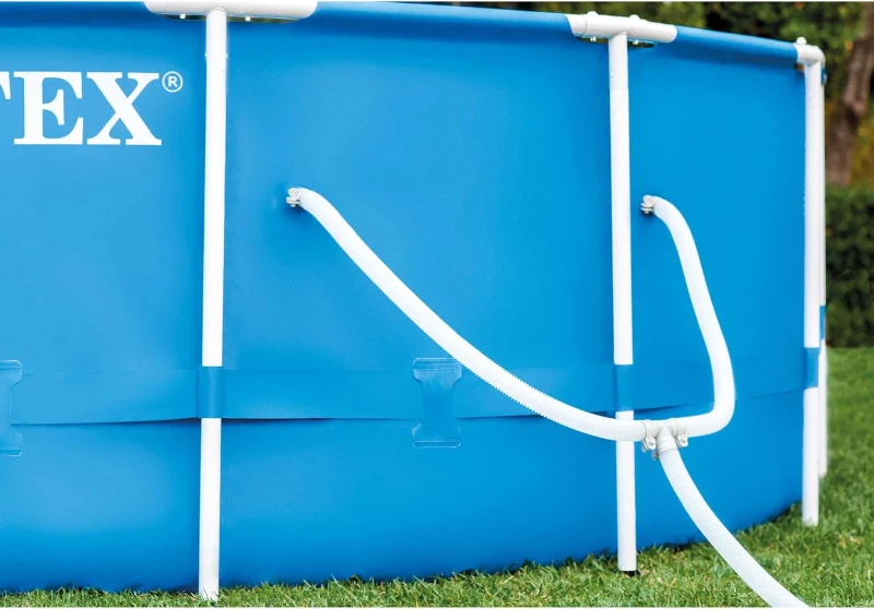 INTEX 28211EH 12ft x 30in Metal Frame Above-Ground Pool Set with 530 GPH Cartridge Filter Pump — 1,718 Gallon Capacity