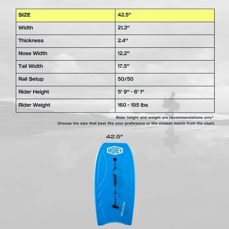 MOREY® Cruiser — Original 42.5 in Bodyboard (2025) | HDPE Slick Bottom, IXLPE Deck & EPS Core
