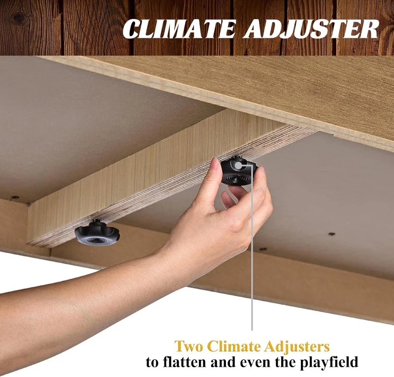 Barrington Shuffleboard Urban Collection 9' Shuffleboard Table — PVC-Laminated Finish with Puck Set & Accessories, Ideal for Family Game Rooms