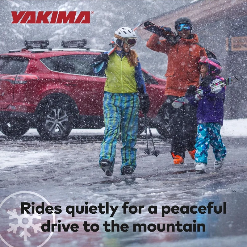 Yakima PowderHound 6 Ski & Snowboard Roof Rack — Carries 6 Pairs of Skis or 4 Boards, SKS Lockable System, Fits Yakima Crossbars