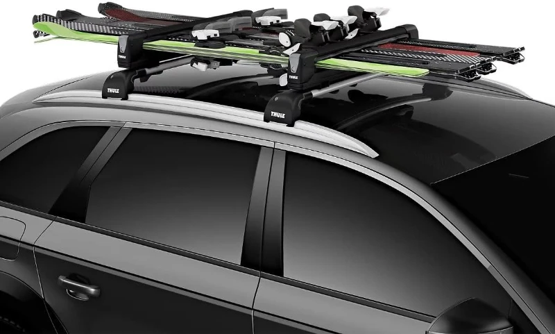 Thule SnowPack Extender Ski/Snowboard Rack (6pr/4 Boards), Black