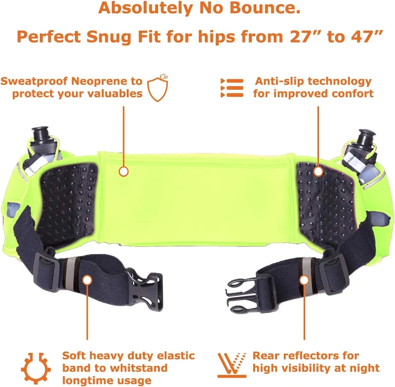 No.1 Hydration Belt by Runtasty - Premium Running Fuel Belt with 2 BPA-Free 10 oz Bottles, Tilt-Up Touchscreen Pocket, Universal iPhone Fit, Runners Ebook & No-Bounce Design