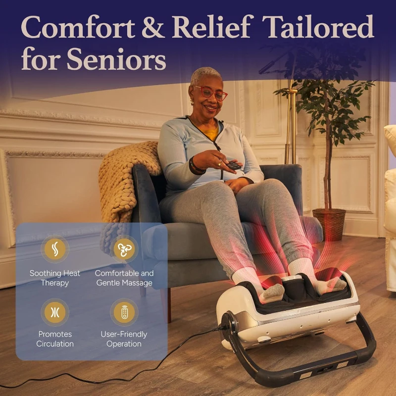 Cloud Massage Shiatsu Foot Massager with Heat — Deep Kneading for Pain Relief, Circulation Improvement & Relaxation — Ideal for Plantar Fasciitis, Neuropathy & Arthritis
