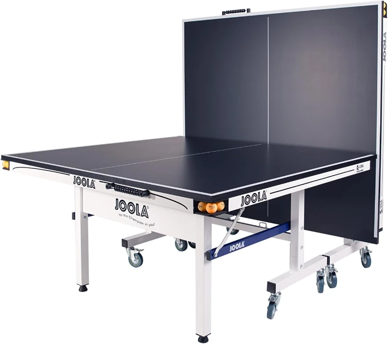 JOOLA Rally TL Professional MDF Indoor Table Tennis Table - 9x5ft Tournament Quality, Quick Clamp Net, 10–15 Minute Assembly, Playback Mode