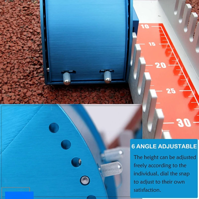 Lightning Multi-Function Starting Block for Sprinters — 25-In Aluminum, 6-Angle Adjustable Track & Field Pedals for Plastic or Cinder Runways — School Sports Day