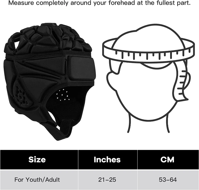 Soft Padded Rugby Headguard — Youth and Adult 7v7 Helmet, Protective Headgear for Special Needs