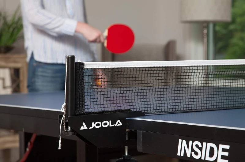JOOLA Inside Professional 9x5 ft MDF Indoor Ping Pong Table – 25 mm Tournament-Thickness Top, Quick-Clamp Net & Post, 10-Min Assembly, Foldable Playback Mode