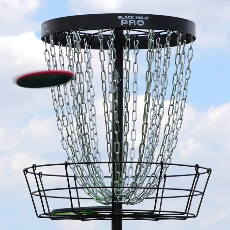 MVP Disc Sports Black Hole Pro — 24-Chain Portable Disc Golf Basket