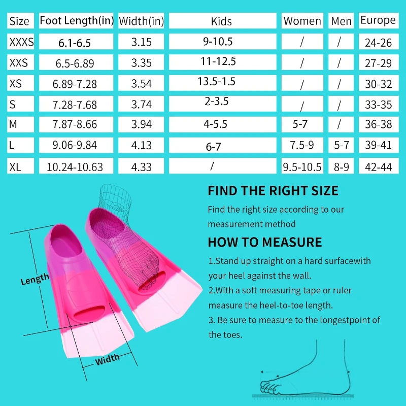 Children's Short Swim Fins — Comfortable Training Flippers for Lap Swimming, Boys & Girls, Beginner-Friendly