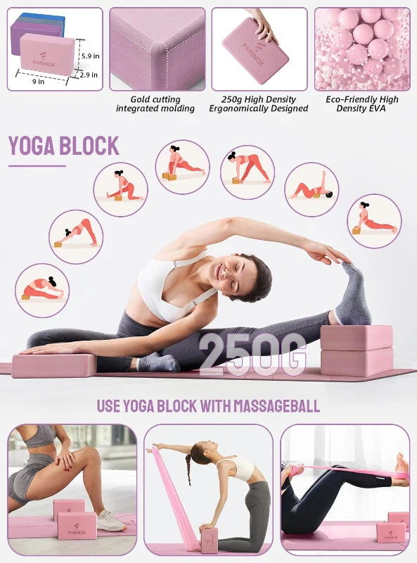 Thick 8mm High-Density Yoga Mat Set for Beginners – Multi-Loop Strap, Blocks, Resistance Bands, Door Anchor, Booty Bands & Carry Bag