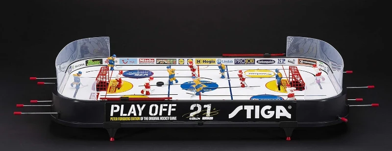 STIGA Play Off 21 Table-Top Rod Hockey Game — Classic Action with 2 Pucks Included
