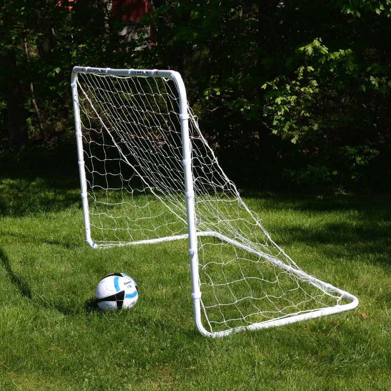 Franklin Sports Competition Youth Steel Soccer Goal – 6' x 4' Portable Backyard Net with Stakes – Adult & Youth Friendly, Multiple Colors