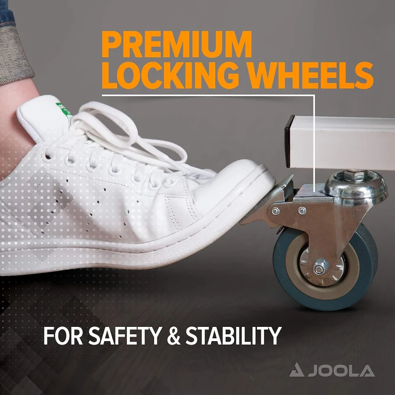 JOOLA Rally TL Professional Indoor Ping Pong Table (9'x5') w/ Quick-Clamp Net & Post — Tournament Quality, Fast Assembly, Playback Mode