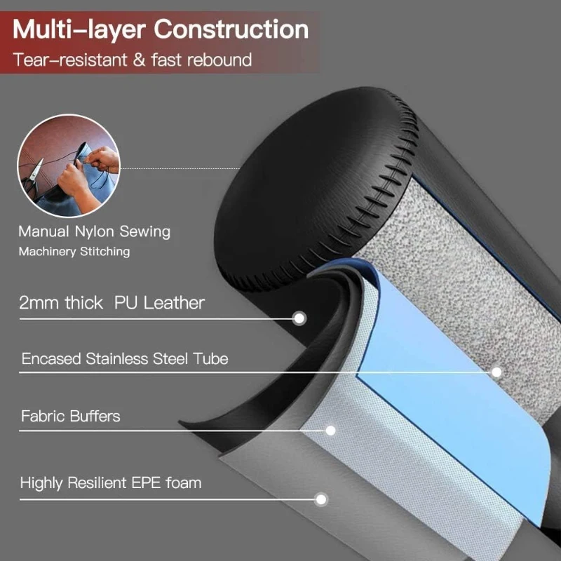 Dripex Freestanding Punching Bag with Gloves — 69"" Heavy Boxer Stand, Dual-Absorber System for Adult & Teen Home Training