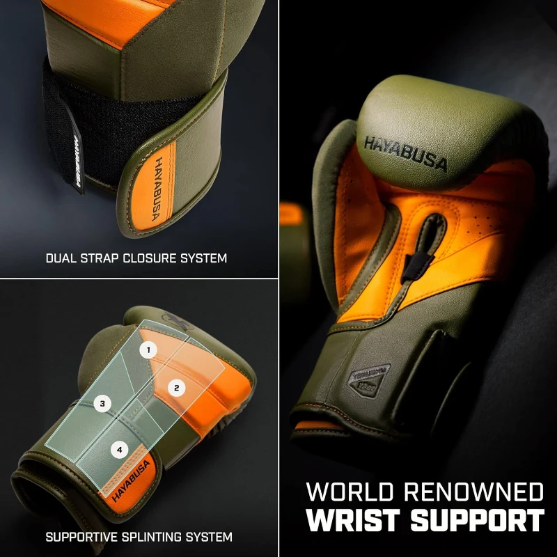 Hayabusa T3 Sparring and Training Gloves — Unisex Boxing Gloves with Dual-X Hook & Loop, Splint Support and 5-Layer Knuckle Foam