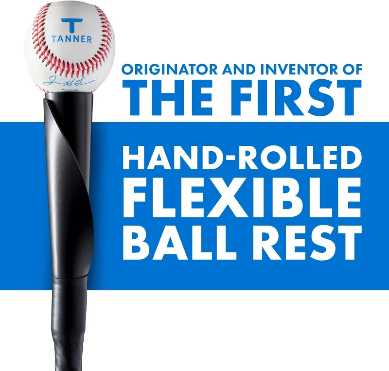 Tanner Tee Original Pro Hitting Tee – Adjustable 26""–43"", Steel Shaft, Composite Base, Flextop