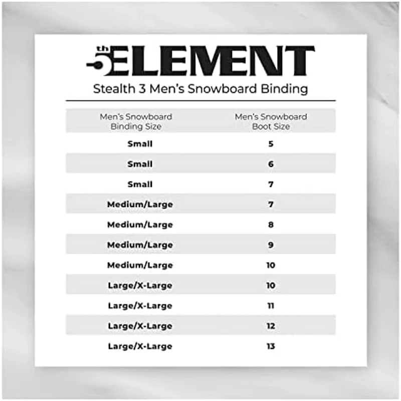 5th Element Summit Stealth Adult Men's Snowboard Bindings - Universal Mounting Disc & Hardware for New or Replacement Boards, Beginner to Intermediate