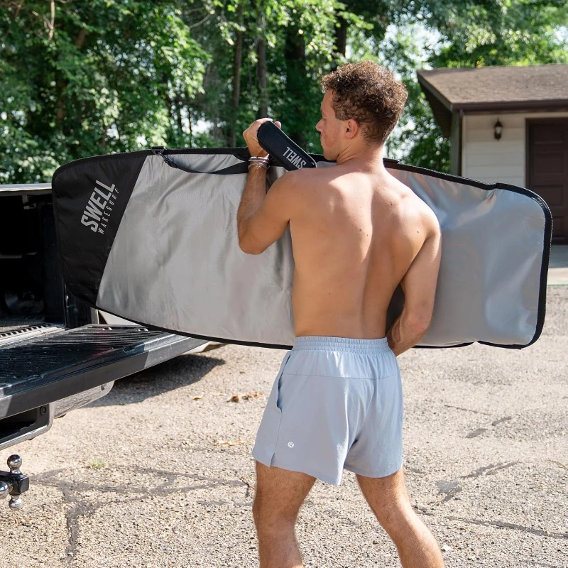 SWELL Grayton Wakesurf Board Travel Bag — Padded Protective Case with Multiple Storage Pockets