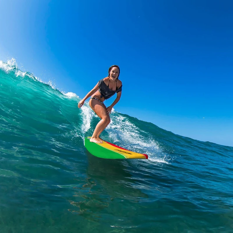 Wavestorm 8' Classic Soft-Top Surfboard with Rasta Graphic