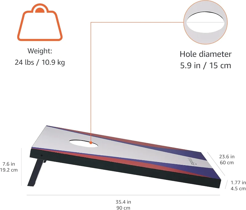 Amazon Basics Cornhole Set — Blue and Red