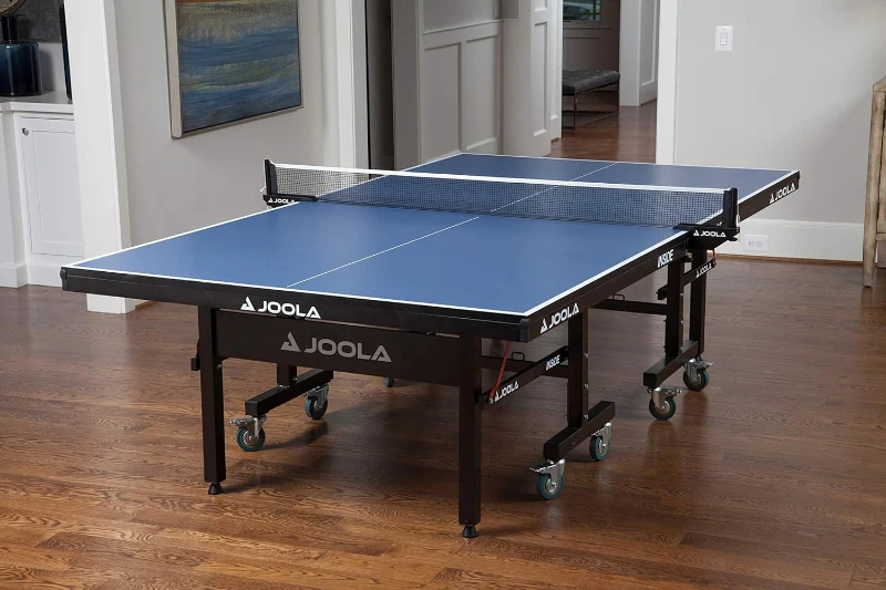 JOOLA Inside Professional 9x5 ft MDF Indoor Ping Pong Table – 25 mm Tournament-Thickness Top, Quick-Clamp Net & Post, 10-Min Assembly, Foldable Playback Mode