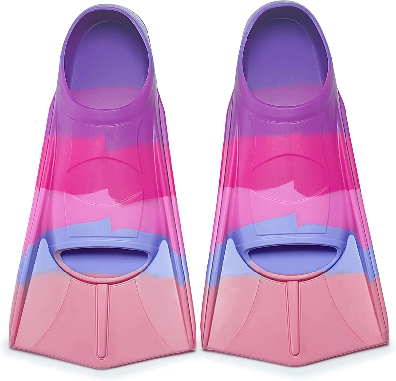 Prsca Youth Swim Fins – Short Children’s Flippers for Lap Swimming and Training (Girls, Boys, Beginners)
