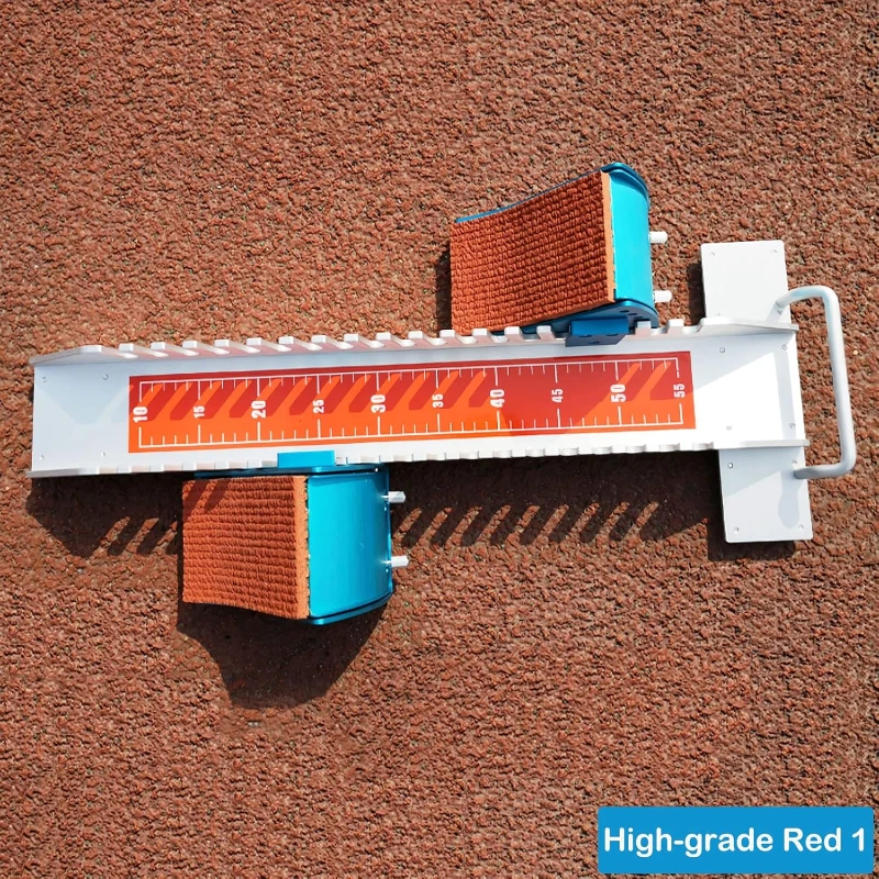 Lightning Multi-Function Starting Block for Sprinters — 25-In Aluminum, 6-Angle Adjustable Track & Field Pedals for Plastic or Cinder Runways — School Sports Day