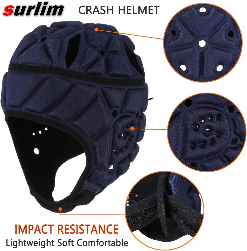 Soft Shell Scrum Cap Headgear for Rugby & Flag Football — Protective Helmet for Youth and Adults