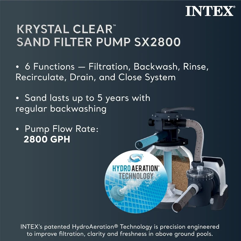 Intex Ultra XTR Deluxe 24' x 52"" Above-Ground Swimming Pool Set with Krystal Clear Sand Filter Pump — Super-Tough, Rust-Resistant