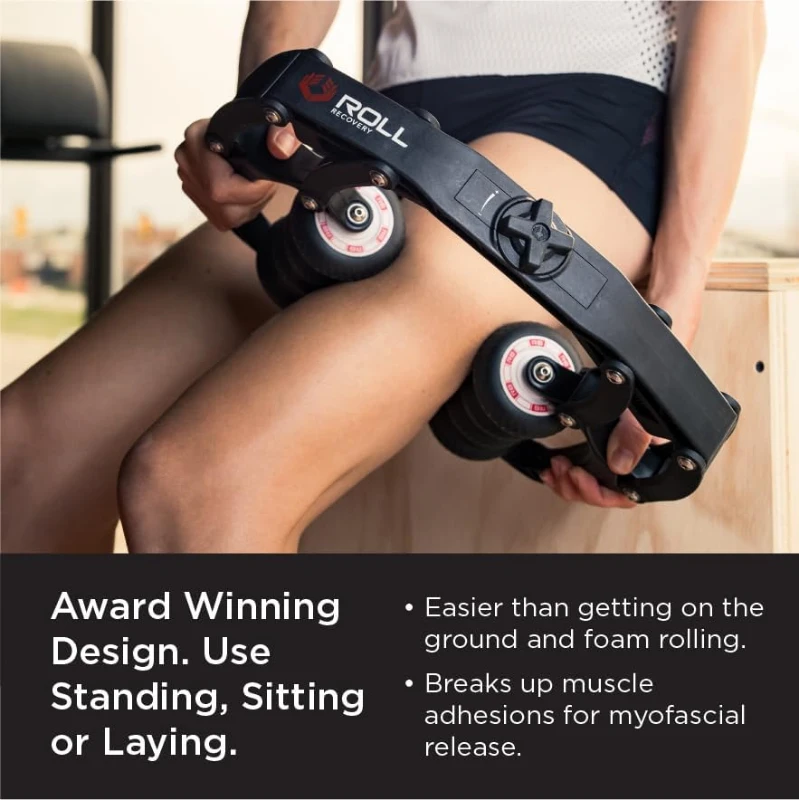 ROLL Recovery R8 Plus (Carbon Black) - Adjustable Deep Tissue Massage Roller
