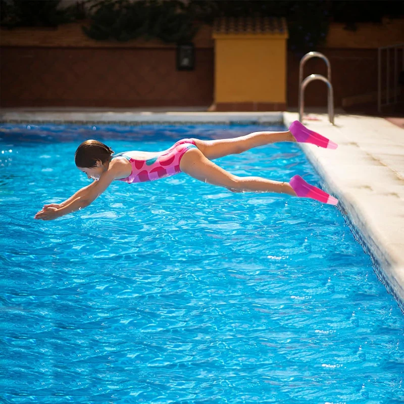 Youth Short Swim Fins — Comfortable Flippers for Lap Training and Swim Practice, Kids & Beginners