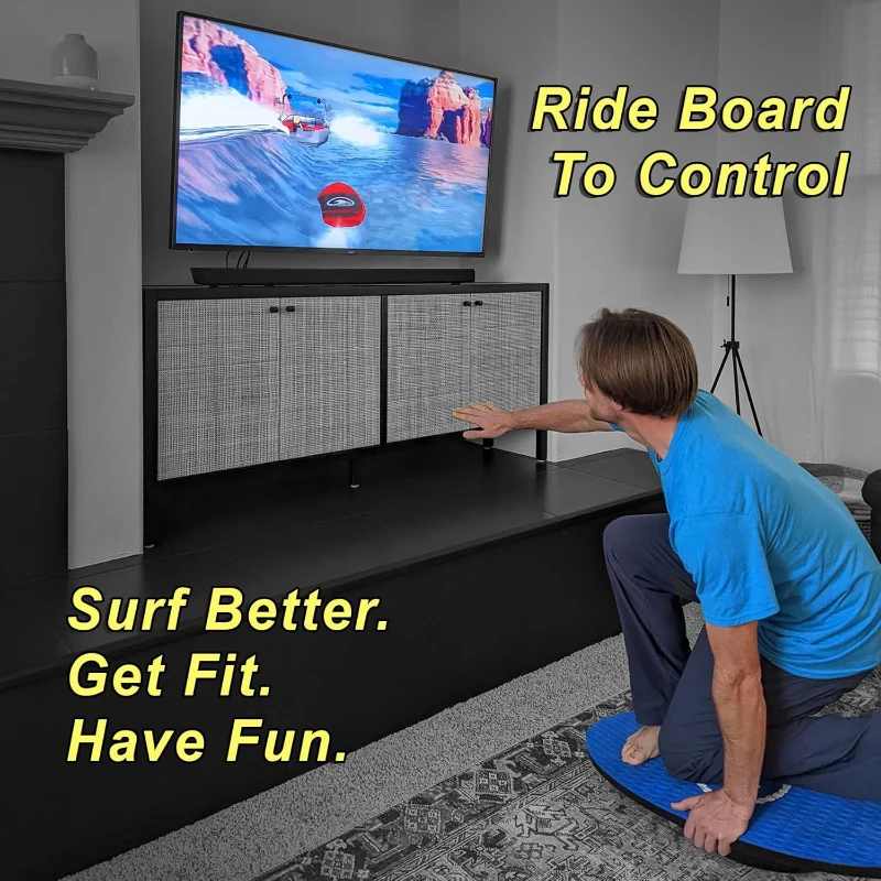 Lakesurf Wakesurf Balance Trainer with Motion-Tracking App & Phone Mount — Wakesurf Simulator, Games, Fitness Training and Tutorial Bundle