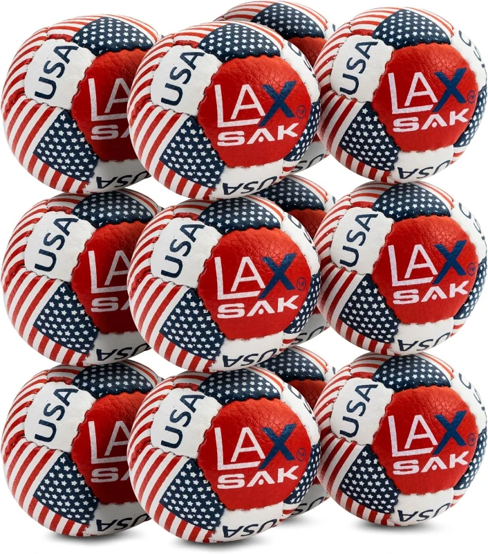 Lax Sak Soft Practice Lacrosse Balls - 1,2,3,6,12,24,36,60 & 120 Packs, Regulation Size and Weight, Lower Bounce for Indoor/Gym and Outdoor Training