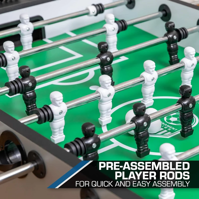 EastPoint Sports Monaco 54"" Official Competition-Size Deluxe Foosball Table — Indoor Multiplayer, Includes 4 Foosballs