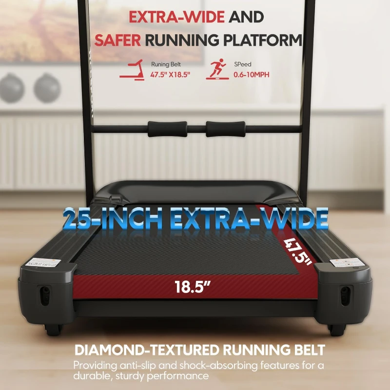 3-in-1 Under-Desk Treadmill with Auto Incline – Removable Workstation, 3.5HP Foldable Compact Walking Pad with Wristband Remote