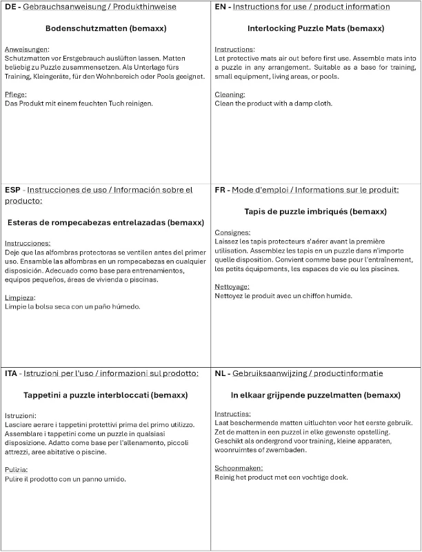 bemaxx 18-Piece EVA Interlocking Foam Gym Mats with Edge Pieces - 12.6"" x 12.6"" x 0.4"" Tiles, 18 sq ft Protective Flooring for Home Gym, Garage, Treadmill