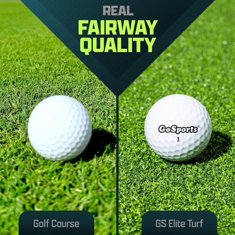 GoSports Elite Golf Hitting Mat – Commercial-Grade Turf Driving Range Mat for Indoor/Outdoor Practice, Golf Simulators (Multiple Sizes & Thicknesses)