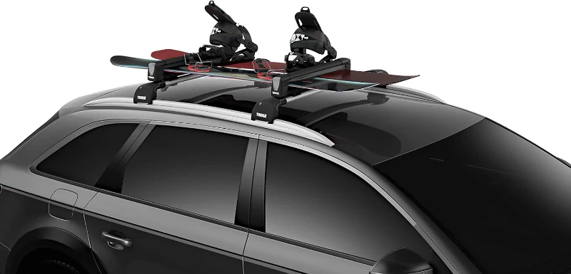 Thule SnowPack Ski/Snowboard Rack, Medium (4 Pr/2 Boards), Black