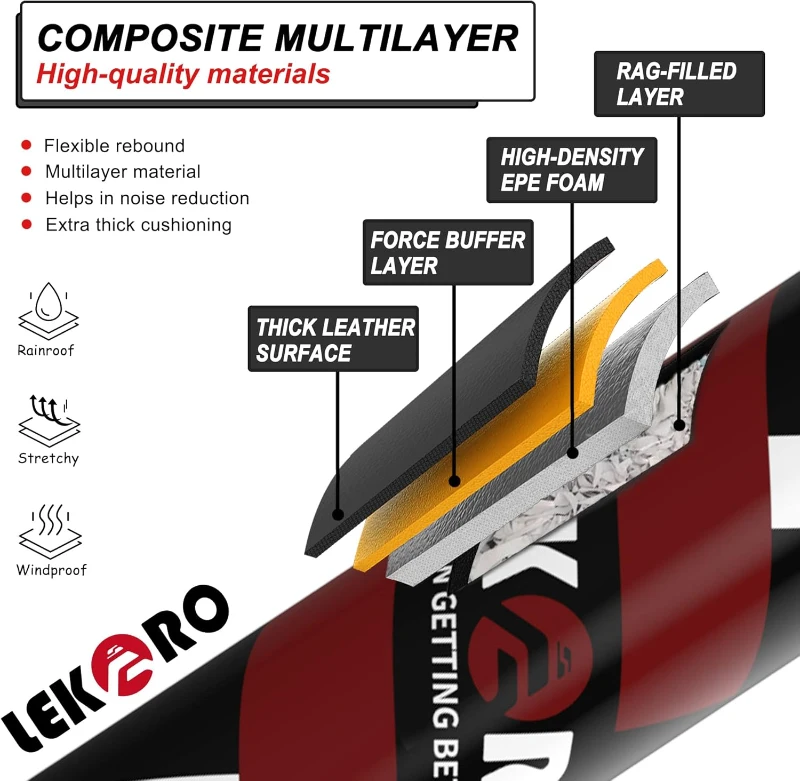 LEKÄRO Freestanding Punching Bag with Stand, Heavy Kickboxing Bag and Gloves for Adults & Kids