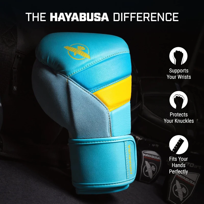 Hayabusa T3 Performance Boxing — Unisex Gloves with Dual-X Velcro Closure, Splint Wrist Support and 5-Layer Knuckle Foam