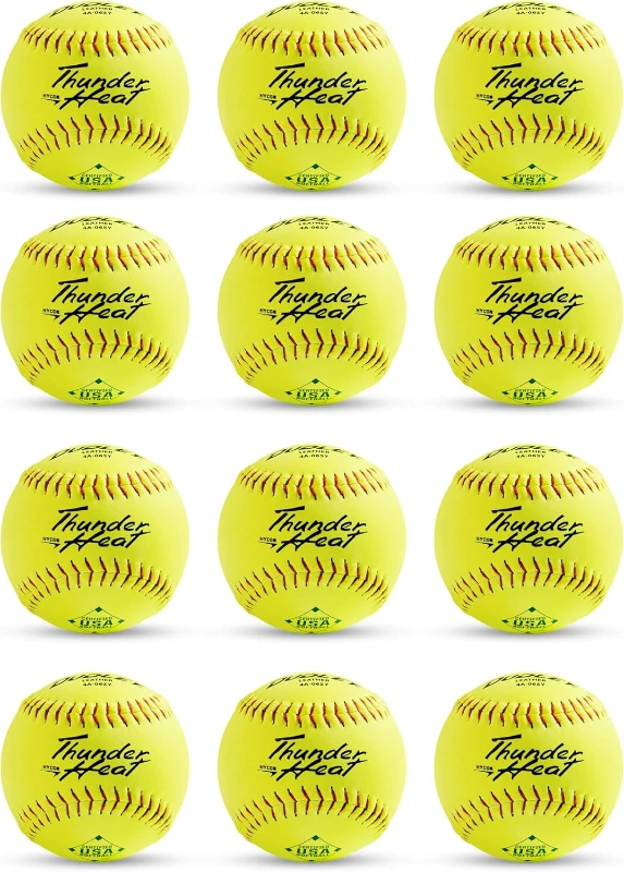 DUDLEY Slowpitch Softballs — Official USASB & USSSA 12-inch, Multiple 12-Count Options
