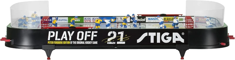 STIGA Play Off 21 Table-Top Rod Hockey Game – Classic Ice Hockey Action with Enhanced Features