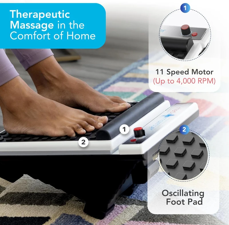 MedMassager Foot Massager Plus (MMF07) — Portable Deep-Tissue At-Home Massager, Dual-Speed Therapy for Neuropathy Relief & Improved Circulation