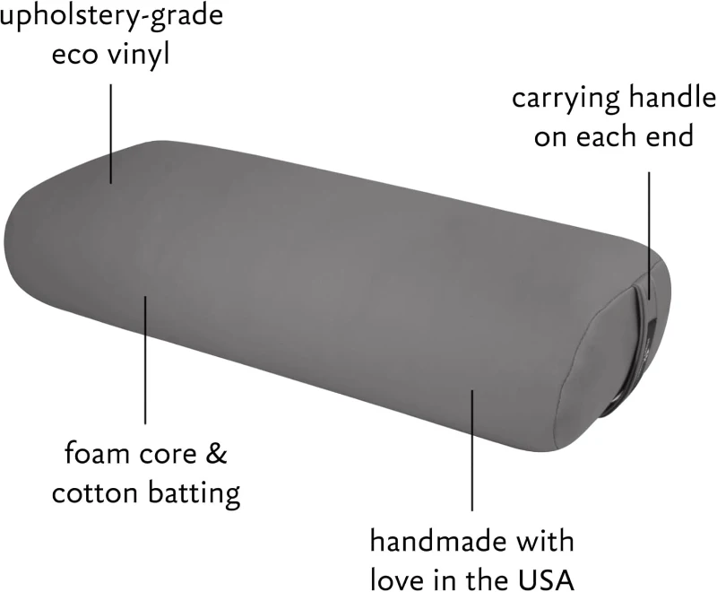 Hugger Mugger Standard Yoga Bolster — Firm, Supportive, Handmade & Durable