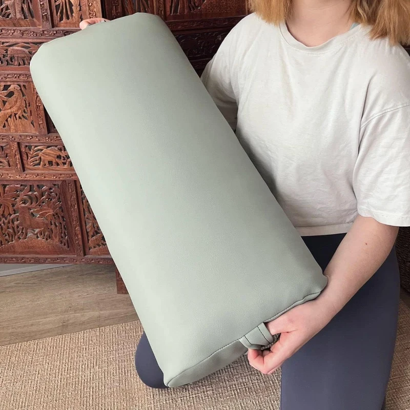 Hugger Mugger Standard Yoga Bolster - Firm Support with Eco-Vinyl Cover, Handcrafted