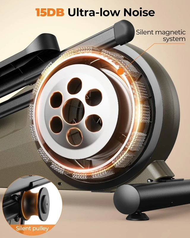 Niceday Home Elliptical Trainer — Hyper-Quiet Magnetic Drive with 15.5"" & 20"" Stride Options, 16 Resistance Levels and 500 lb Load Capacity