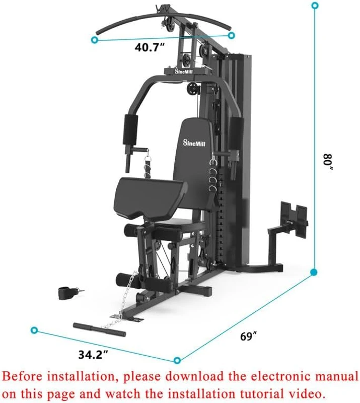 SincMill Multifunctional Home Gym — Full-Body Workout Station for At-Home Fitness