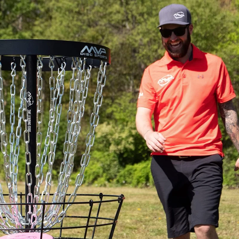 MVP Disc Sports Black Hole Pro — 24-Chain Portable Disc Golf Basket